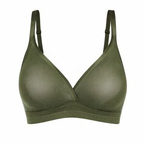 Cosabella Soire Curvy Bralette‎ Evergreen Olive Green Soft Wireless Bra M